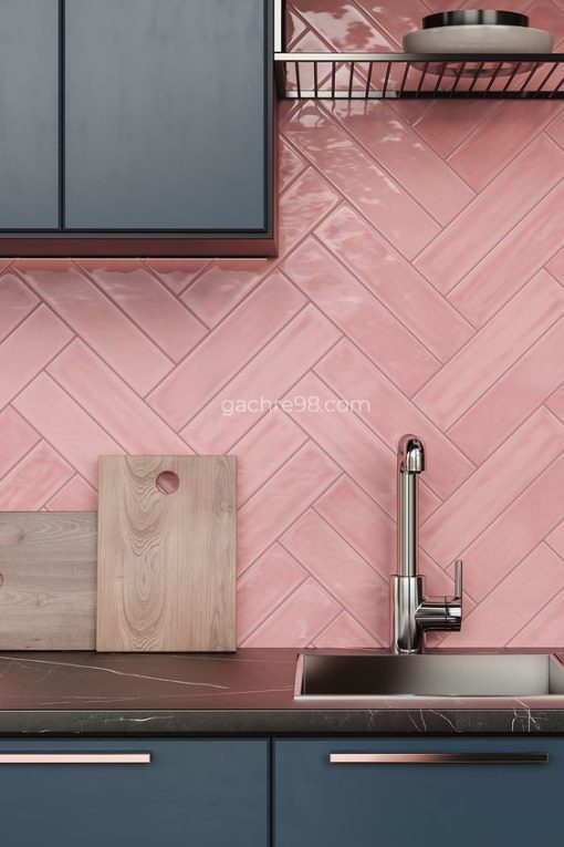 Pink tile bathroom ideas