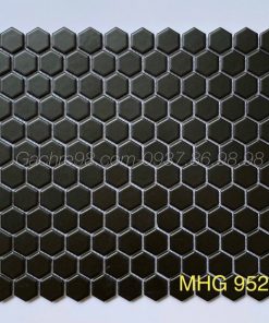 Mosaic lục giác chíp nhỏ màu đen