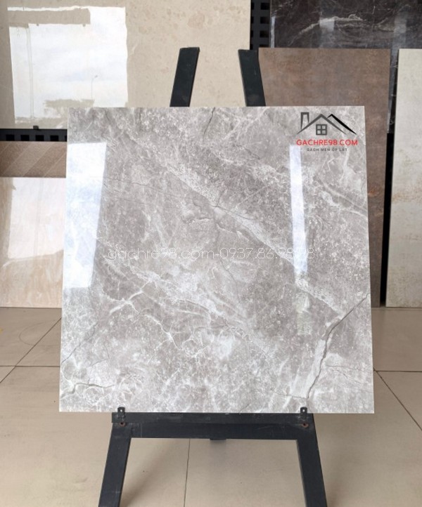 Gạch Lát Sàn Màu Xám Granite 600X600 #Gạch Granite Men Kim Cương