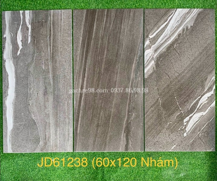 Gạch 600x1200 Trung Quốc màu xám ghi nhám