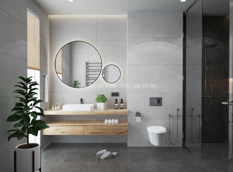 Gạch 60x120 Ấn Độ sử dụng cho không gian phòng tắm với thiết kế matt
