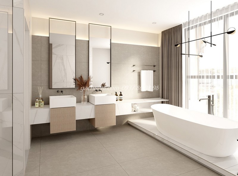 Các mẫu gạch màu kem 600x1200 Ấn Độ cũng sử dụng được đa dạng các không gian như là phòng ngủ, phòng khách và phòng tắm.