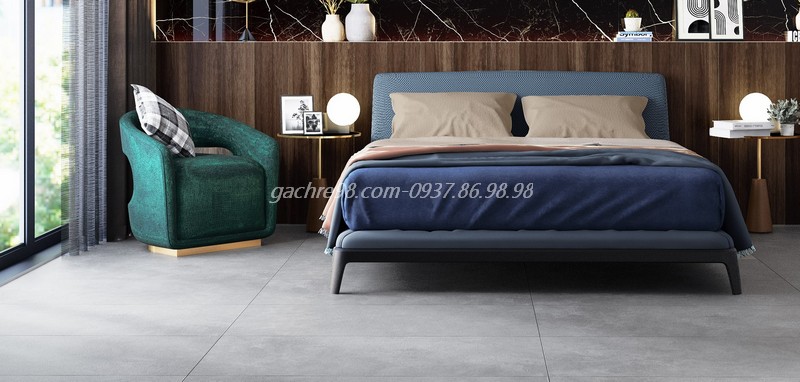 Một ý tưởng khác cho gạch giả xi măng granite 60x120 Ấn Độ cho phòng ngủ đẹp và thoáng