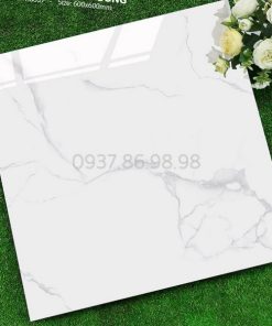 Gạch giá rẻ 60x60 trắng vân mây