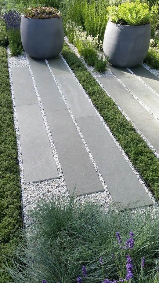 Slate tiles garden 1
