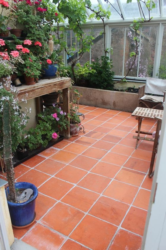 Terra cotta tiles garden 1