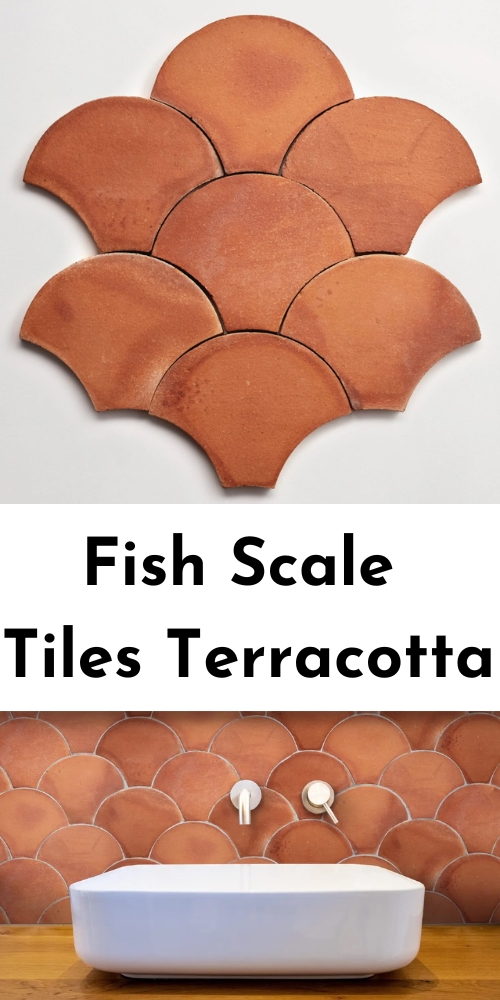 Fish Scale Tiles Terracotta