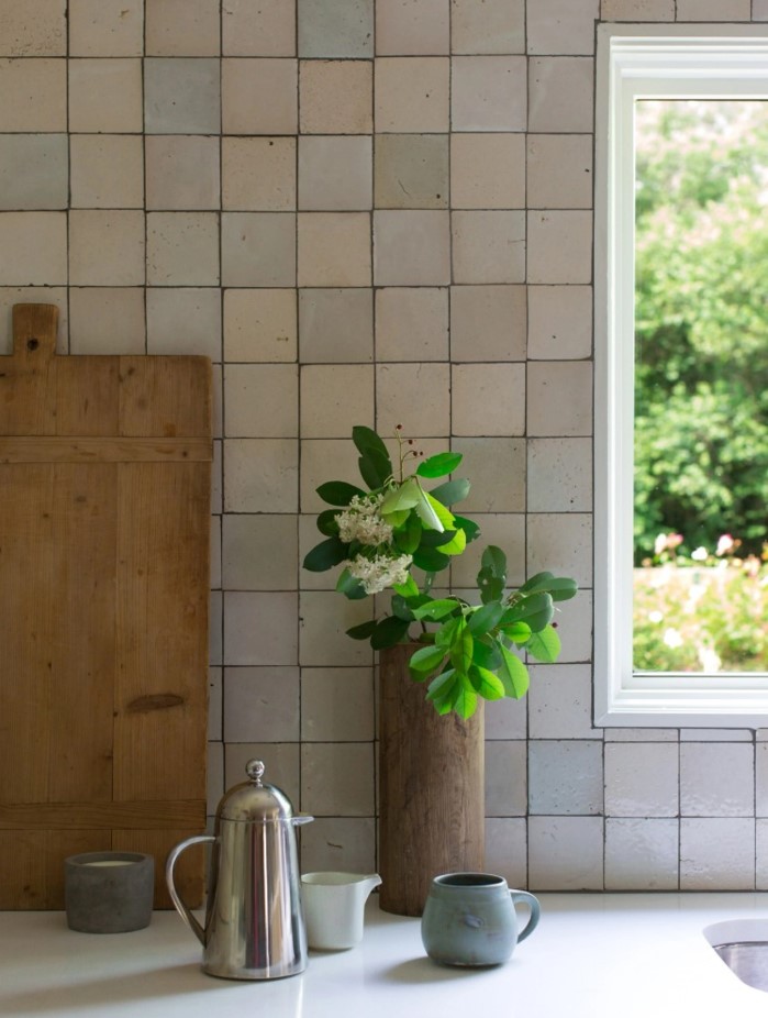 White square terracotta wall tiles by cletile.com 05