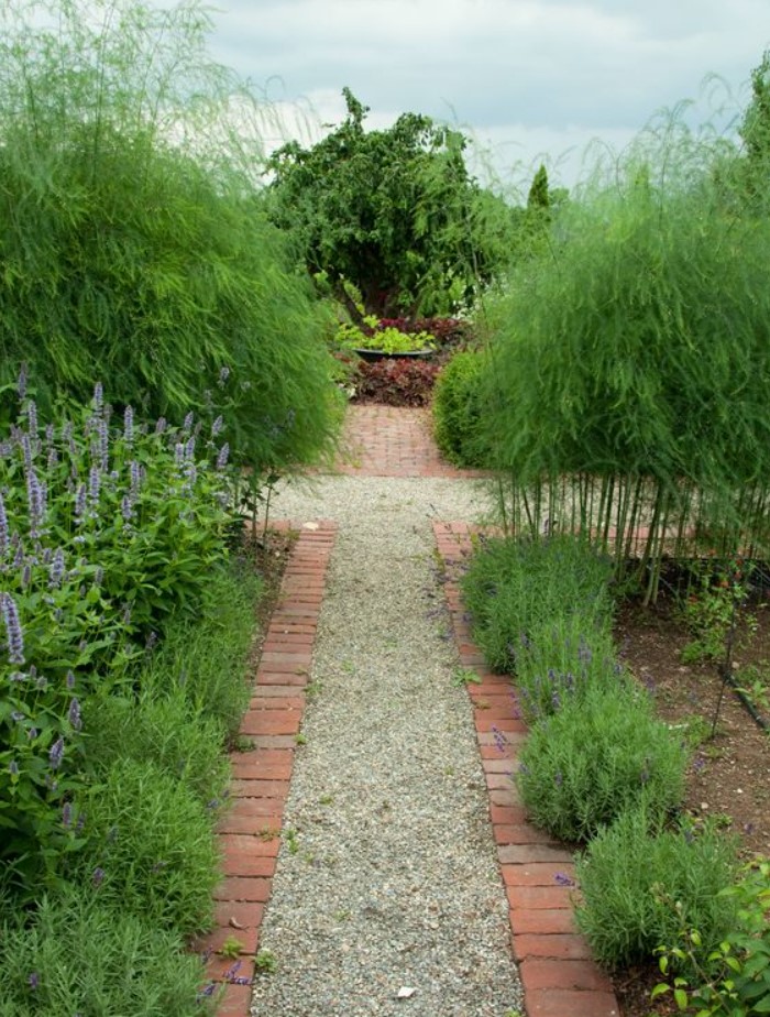 Brick Border for pathway garden