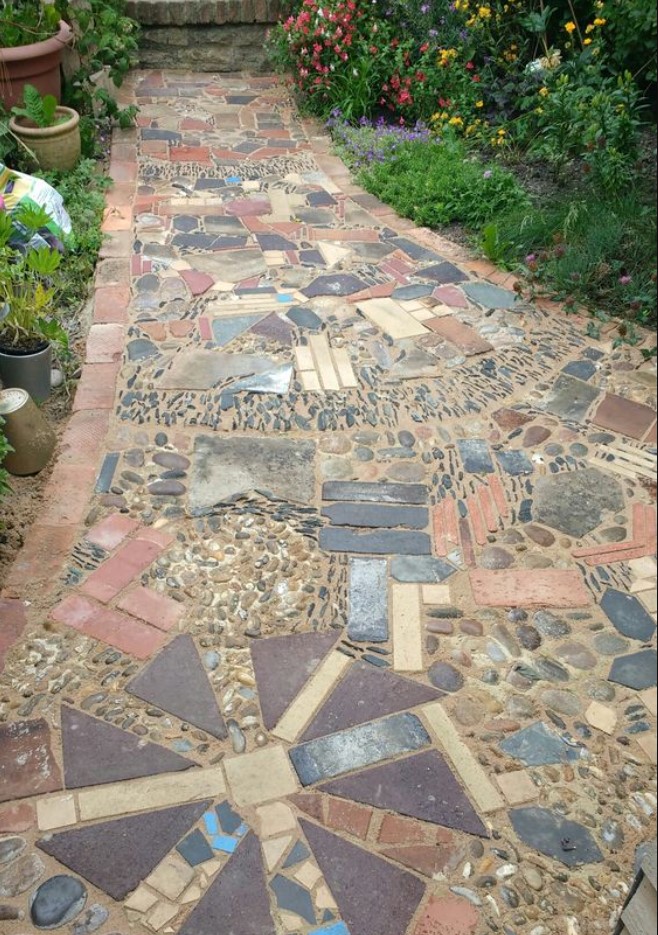 Mosaic Pathway with stone