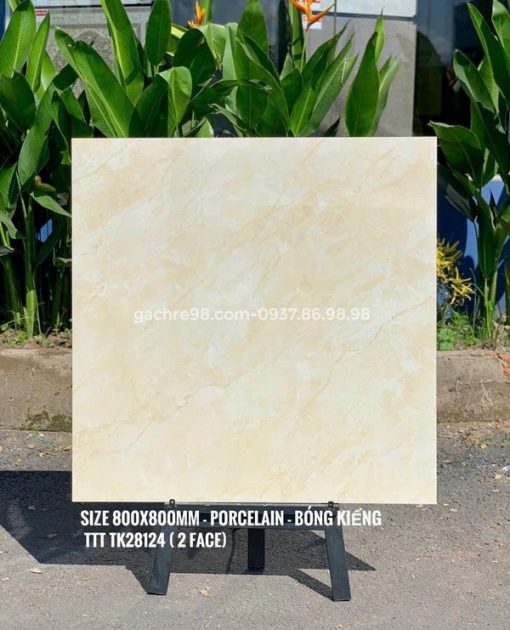 Gạch cao cấp giá rẻ 80x80 màu vàng kem