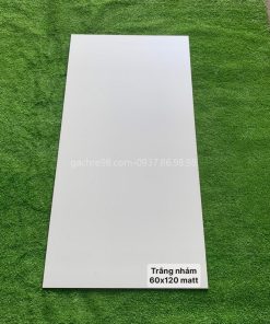 Gạch trắng mờ 600x1200 Ấn Độ chống trơn